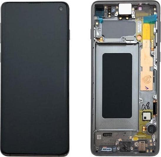 Γνήσια Οθόνη LCD και Μηχανισμός Αφής Samsung SM-G973 Galaxy S10 Μαύρη GH82-18850A