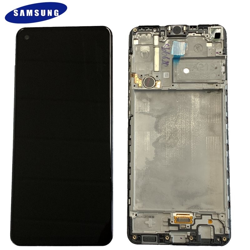 Γνήσια Οθόνη Με Μηχανισμό Αφής Samsung Galaxy A21S A217F GH82-22988A Μαύρο