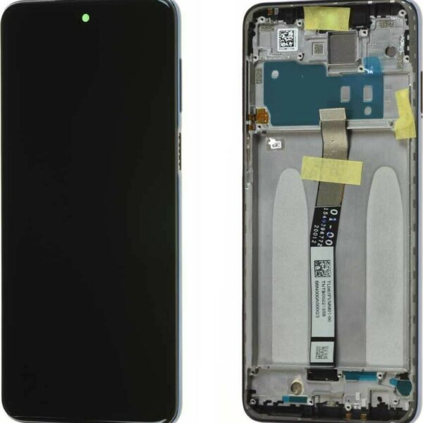 Γνήσια Οθόνη Και Μηχανισμός Αφής Με Πλαίσιο Xiaomi Redmi Note 9 Pro Γκρί 560003J6B200 (Service Pack)