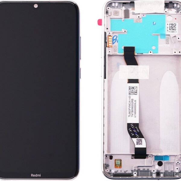 Γνήσια Οθόνη Και Μηχανισμός Αφής Με Πλαίσιο Xiaomi Redmi Note 8 Λευκό 5600040C3J00 (Service Pack)