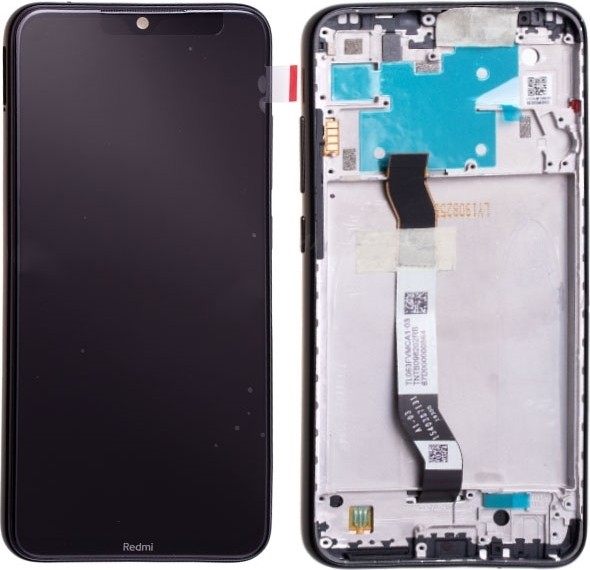 Γνήσια Οθόνη Και Μηχανισμός Αφής Με Πλαίσιο Xiaomi Redmi Note 8 Μαύρο 5600050C3J00 (Service Pack)