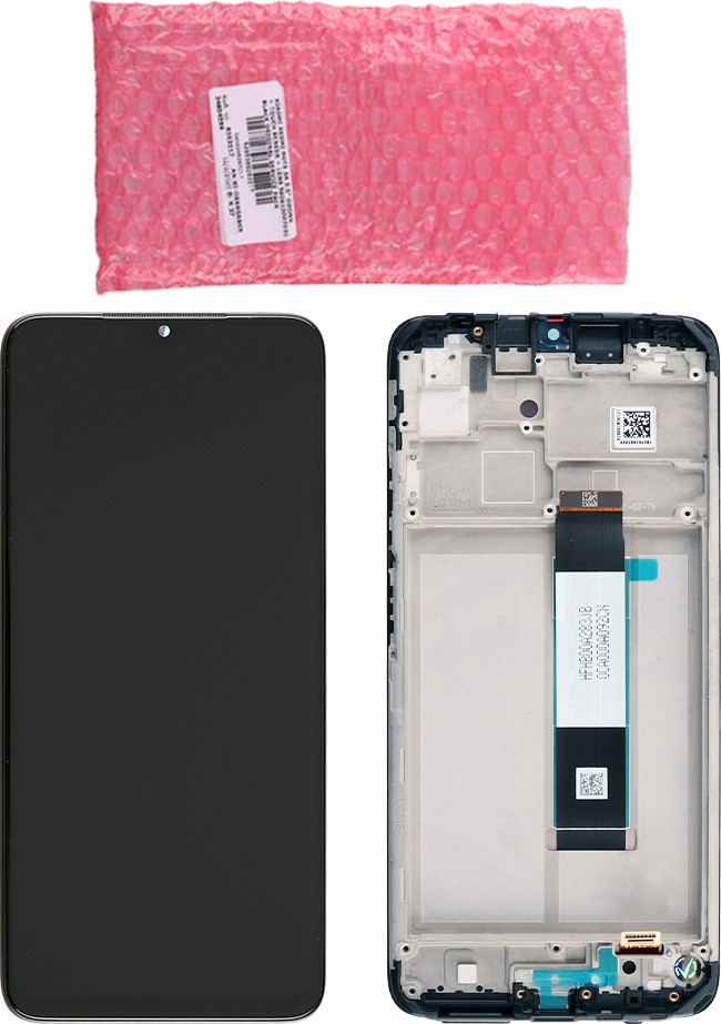 Γνήσια Οθόνη Και Μηχανισμός Αφής Με Πλαίσιο Xiaomi Poco M3 Μαύρο 560002J19C00 (Service Pack)