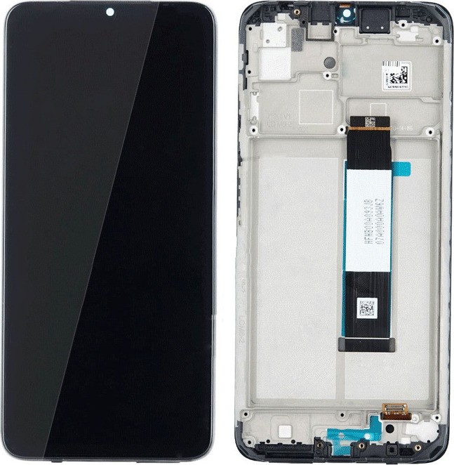 Γνήσια Οθόνη Και Μηχανισμός Αφής Με Πλαίσιο Xiaomi Redmi Note 9T Μαύρο 5600030J2200 (Service Pack)