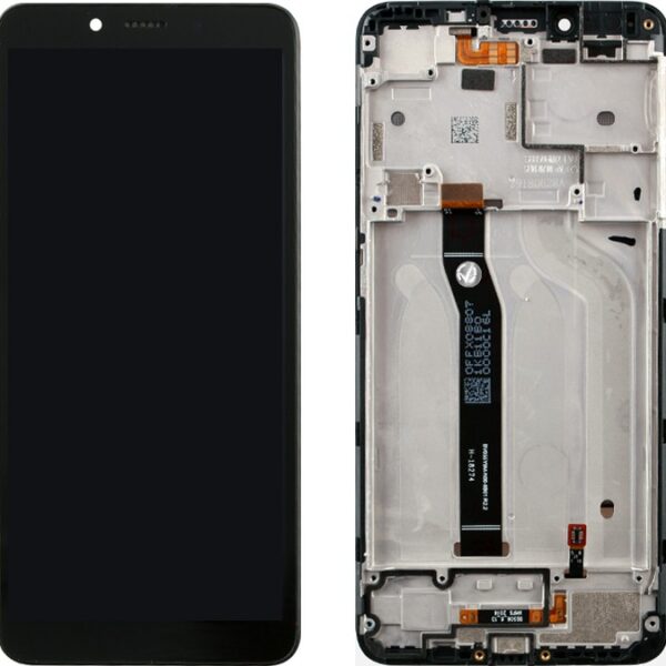 Γνήσια Οθόνη Με Μηχανισμό Αφής Και Πλαίσιο Για Xiaomi Redmi 6 / Redmi 6A Μαύρο (Service Pack) 560610038033