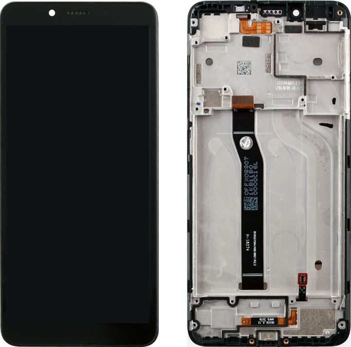 Γνήσια Οθόνη Με Μηχανισμό Αφής Και Πλαίσιο Για Xiaomi Redmi 6 / Redmi 6A Μαύρο (Service Pack) 560610038033