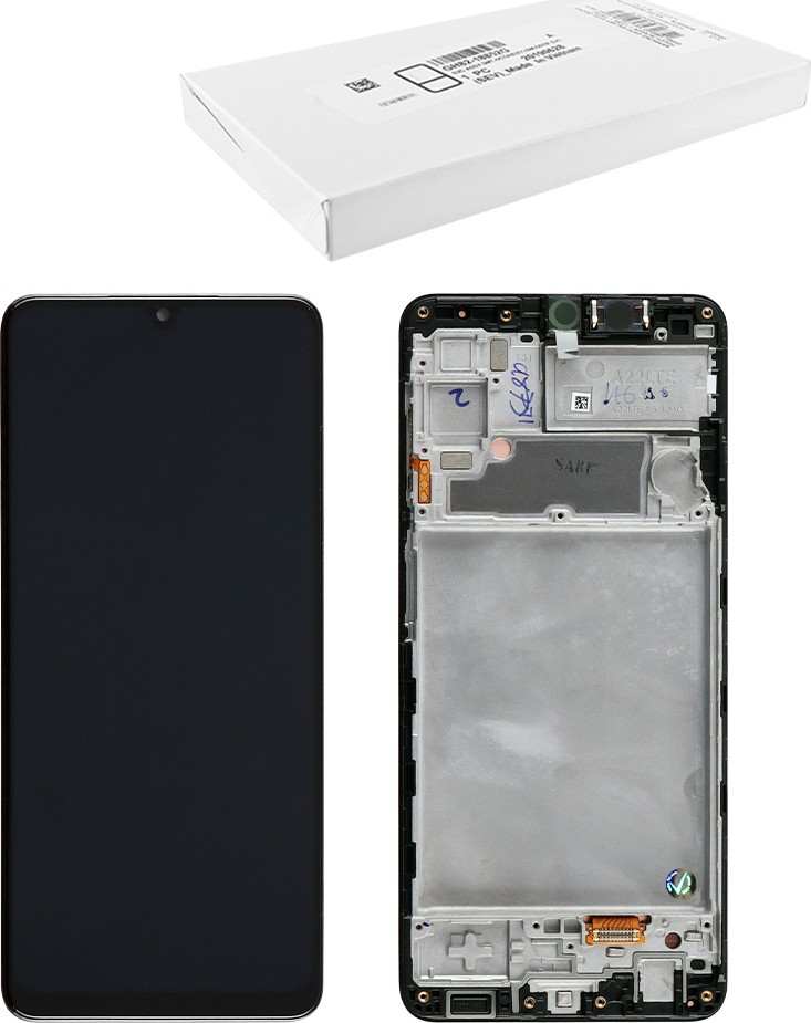 Γνήσια Οθόνη και Μηχανισμός Αφής Με Πλαίσιο Μαύρο Samsung Galaxy A22 4G SM-A225 GH82-25944A (Service Pack)