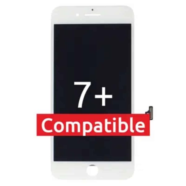 Συμβατή Οθόνη Και Μηχανισμός Αφής Apple iPhone 7 Plus Λευκό AP7P001W3