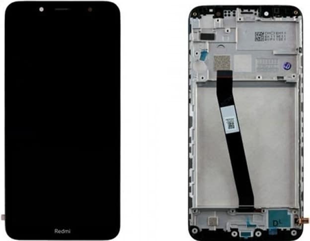 Γνήσια Οθόνη Και Μηχανισμός Αφής με Πλαίσιο Xiaomi Redmi 7A Μαύρο (Service Pack) 560610127000