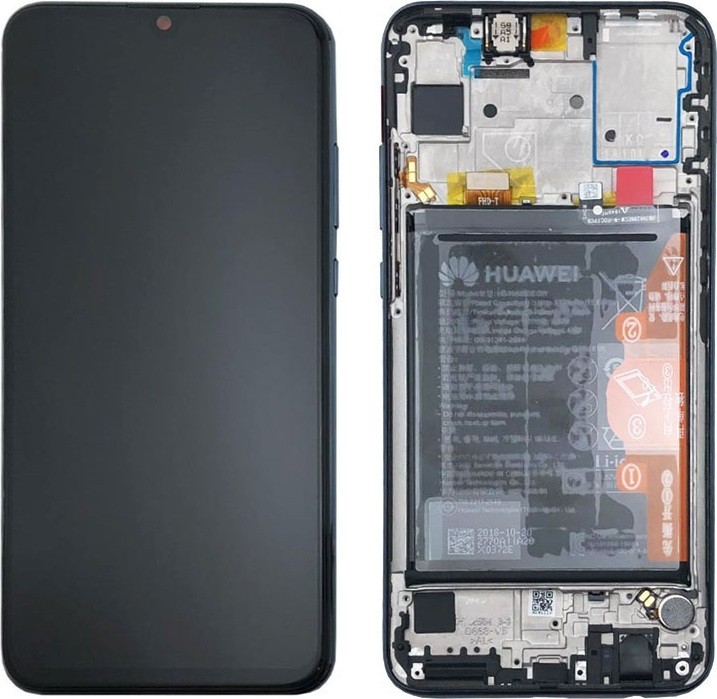 Γνήσια Οθόνη LCD και Μηχανισμός Αφής με Πλαίσιο και Μπαταρία για Huawei P Smart 2019 02352HTF Μαύρο