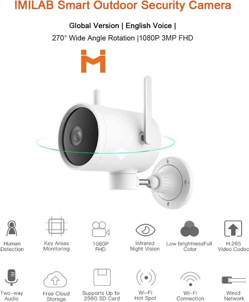 Xiaomi IMILAB EC3 IP Wi-Fi Outdoor Security Camera (CMSXJ25A)
